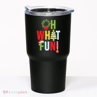 Oh What Fun Christmas With Wreath And Tree Tumbler thumb 0