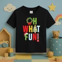 Oh What Fun Christmas With Wreath And Tree Toddler T-Shirt thumb 3