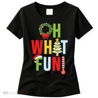 Oh What Fun Christmas With Wreath And Tree Women's T-Shirt thumb 0
