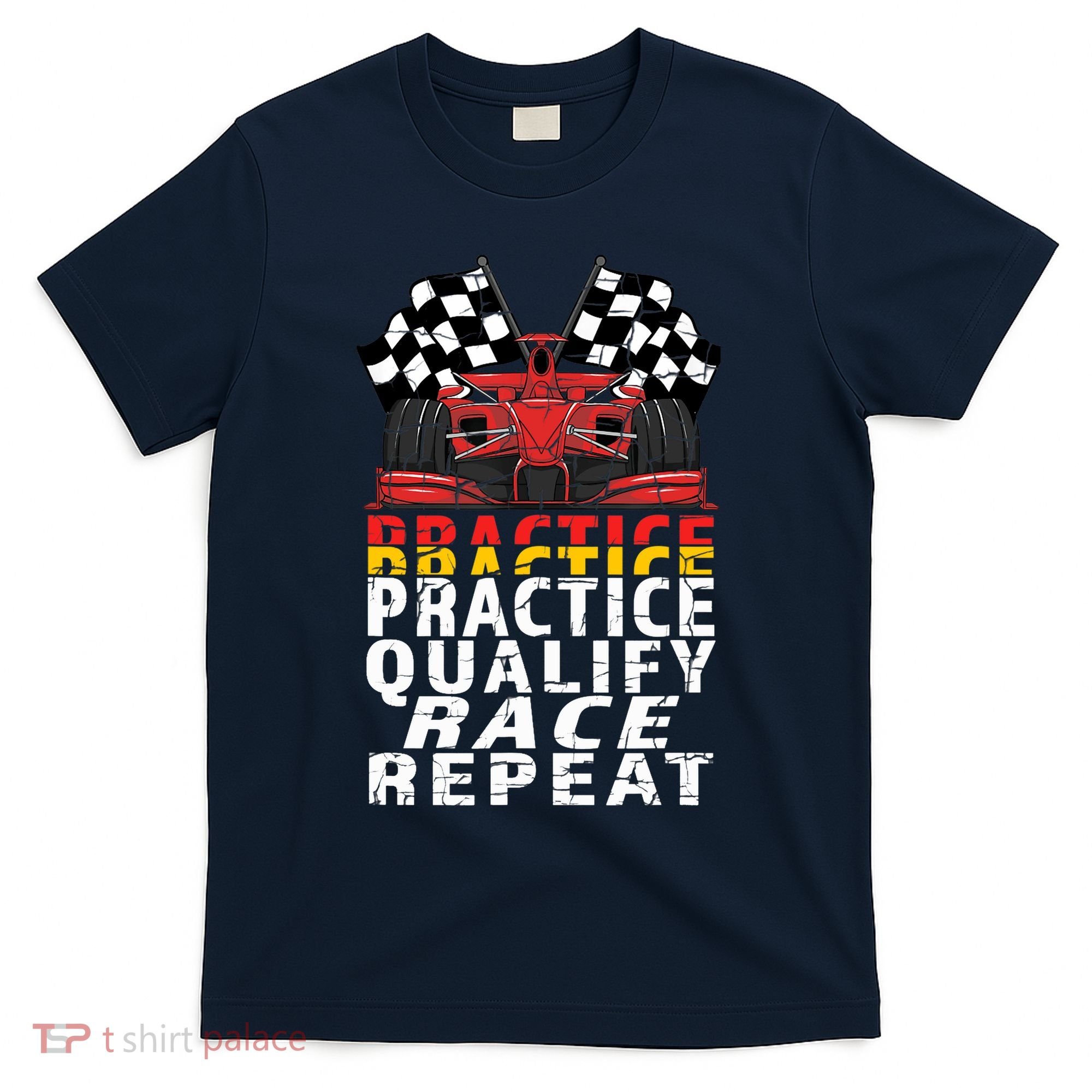 Open Wheel Formula Racing Car Practice Qualify Race Vintage T-Shirt