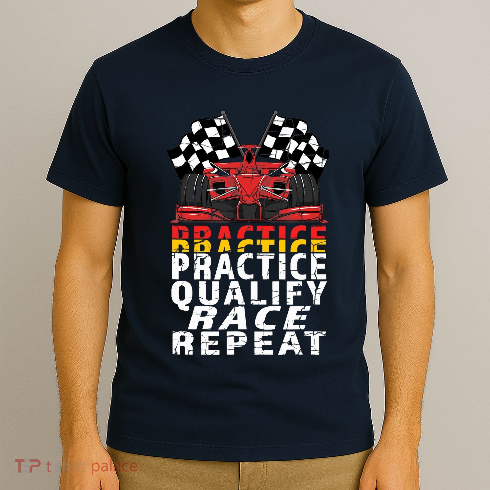 Open Wheel Formula Racing Car Practice Qualify Race Vintage T-Shirt
