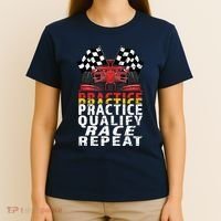 Open Wheel Formula Racing Car Practice Qualify Race Vintage T-Shirt thumb 4