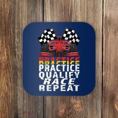 Open Wheel Formula Racing Car Practice Qualify Race Vintage Coaster