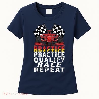 Open Wheel Formula Racing Car Practice Qualify Race Vintage Women's T-Shirt