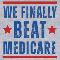 Official We Finally Beat Medicare Poltical Women's Sweatshirt thumb 2