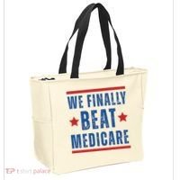 Official We Finally Beat Medicare Poltical Tote Bag thumb 2