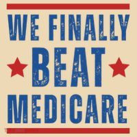 Official We Finally Beat Medicare Poltical Tote Bag thumb 4