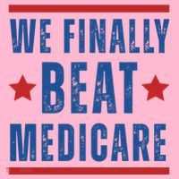 Official We Finally Beat Medicare Poltical Coaster thumb 2