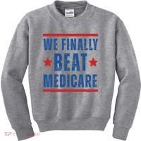 Official We Finally Beat Medicare Poltical Kids Sweatshirt thumb 0
