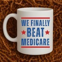Official We Finally Beat Medicare Poltical Coffee Mug thumb 2