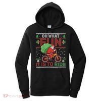 Oh What Fun It Is To Ride Bicycle Cyclist Christmas Women's Hoodie thumb 0