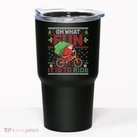 Oh What Fun It Is To Ride Bicycle Cyclist Christmas Tumbler thumb 0