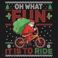 Oh What Fun It Is To Ride Bicycle Cyclist Christmas Ornament thumb 1
