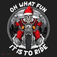 Oh What Fun It Is To Ride Christmas Santa Motorcycle Biker Women's Sweatshirt thumb 2