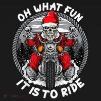 Oh What Fun It Is To Ride Christmas Santa Motorcycle Biker Apron thumb 3