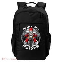 Oh What Fun It Is To Ride Christmas Santa Motorcycle Biker Backpack thumb 0