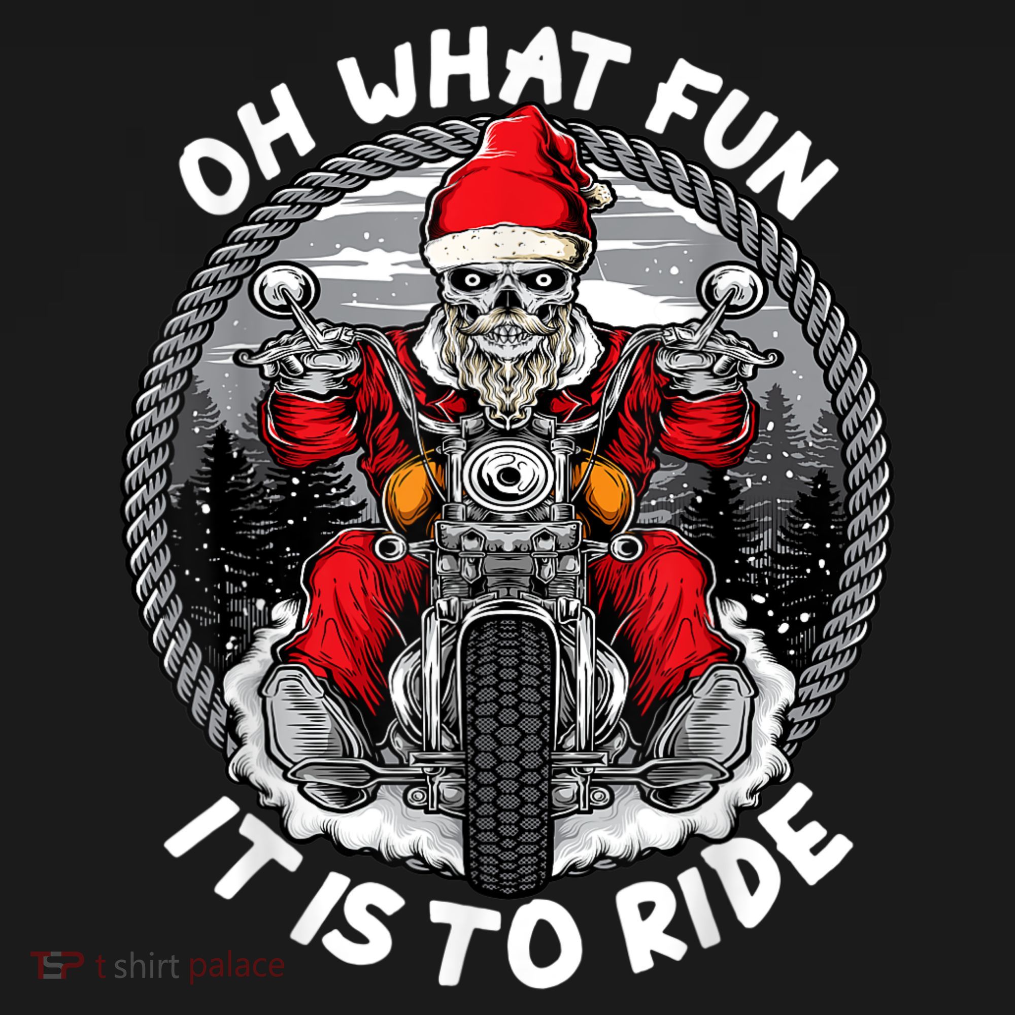 Oh What Fun It Is To Ride Christmas Santa Motorcycle Biker Women's Hoodie