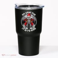 Oh What Fun It Is To Ride Christmas Santa Motorcycle Biker Tumbler thumb 0