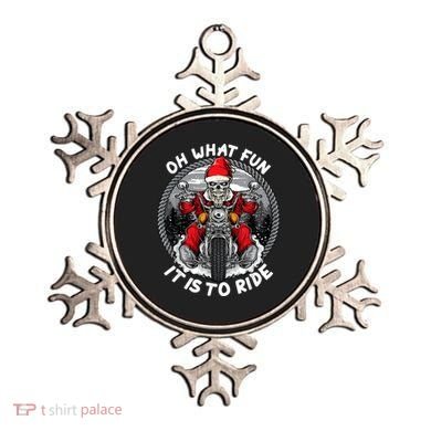 Oh What Fun It Is To Ride Christmas Santa Motorcycle Biker Ornament