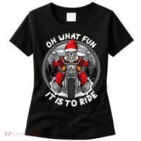 Oh What Fun It Is To Ride Christmas Santa Motorcycle Biker Women's T-Shirt thumb 0