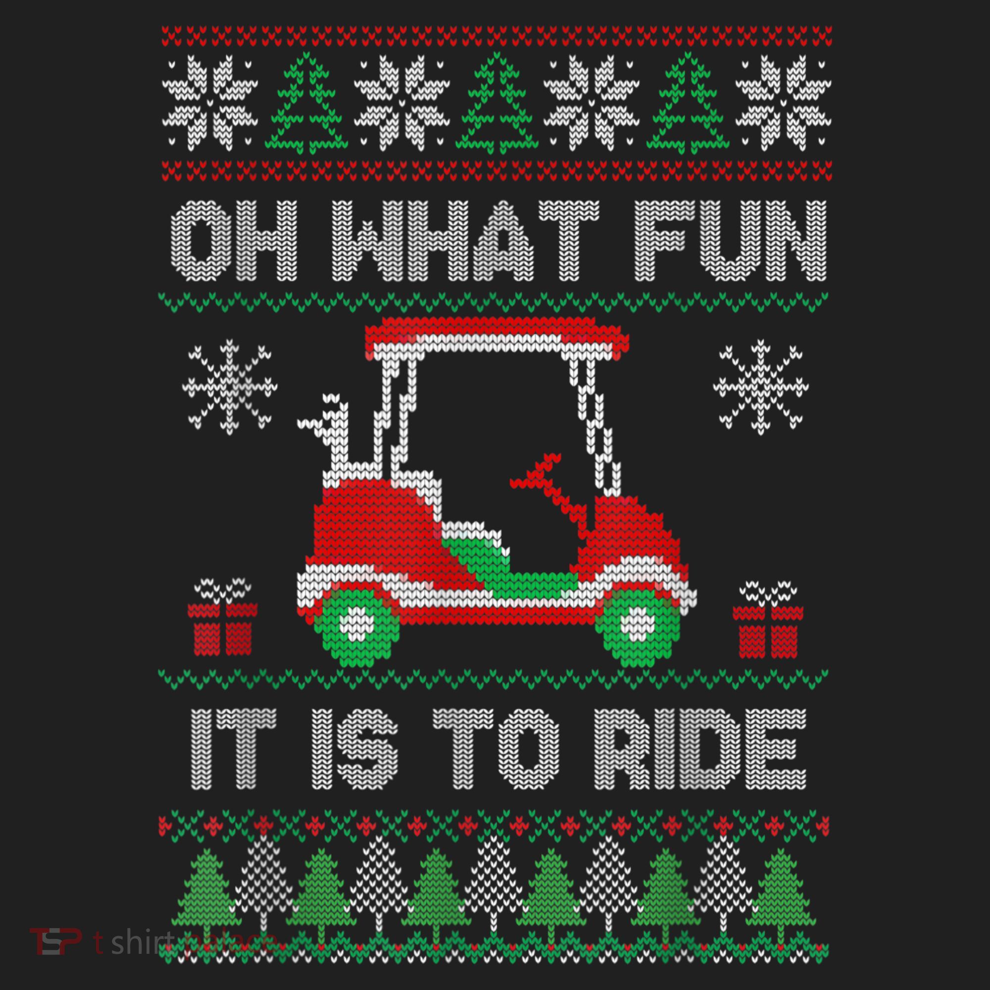 Oh What Fun It Is To Ride Golf Cart Golfer Christmas Golfing Beanie