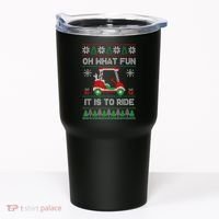 Oh What Fun It Is To Ride Golf Cart Golfer Christmas Golfing Tumbler thumb 0