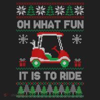 Oh What Fun It Is To Ride Golf Cart Golfer Christmas Golfing Hat thumb 2