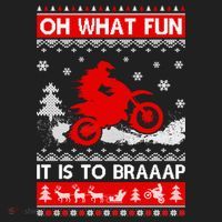Oh What Fun It Is To Drive Dirt Bike Ugly Christmas Xmas Meaningful Gift Beanie thumb 2