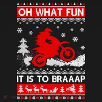 Oh What Fun It Is To Drive Dirt Bike Ugly Christmas Xmas Meaningful Gift Women's Hoodie thumb 2