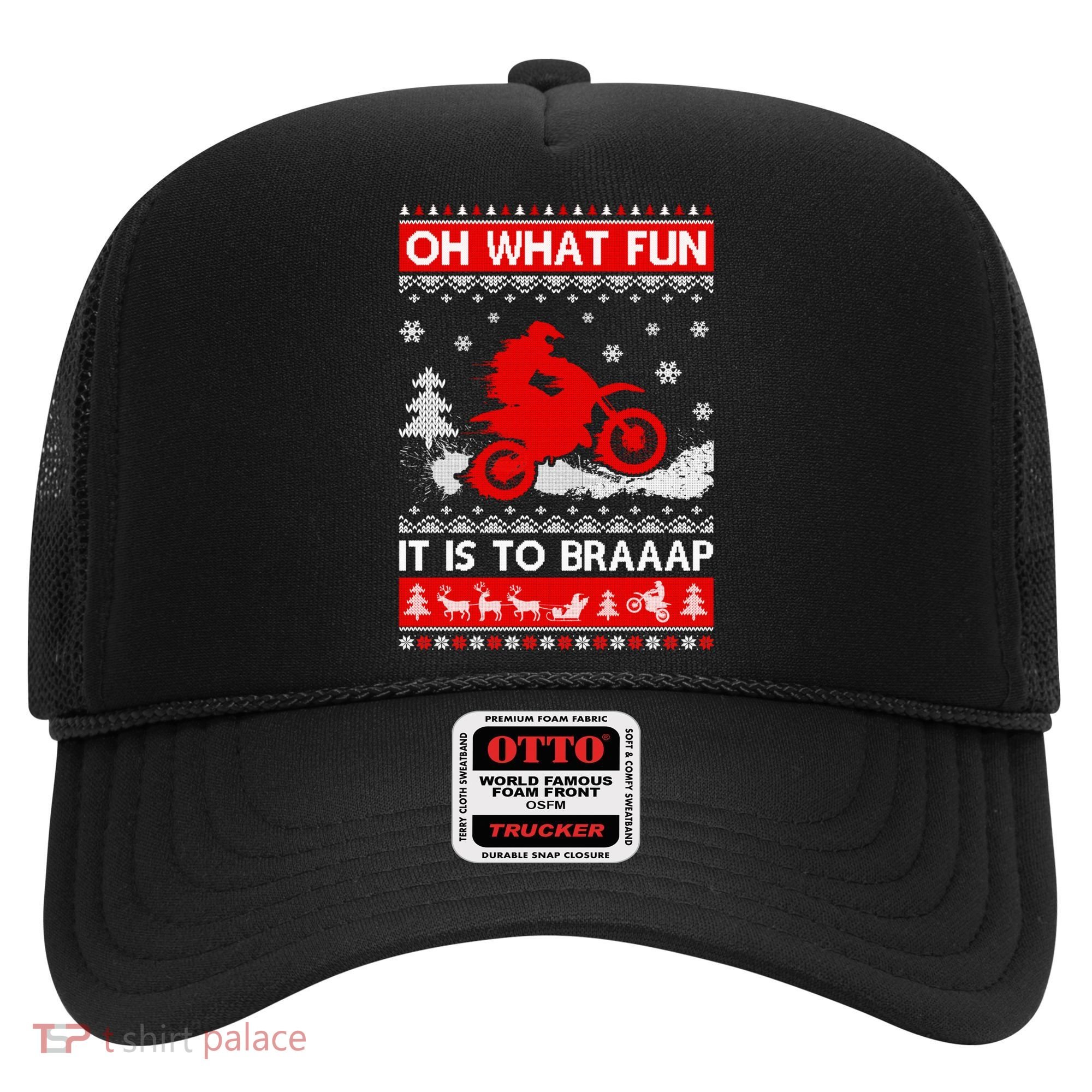 Oh What Fun It Is To Drive Dirt Bike Ugly Christmas Xmas Meaningful Gift Hat