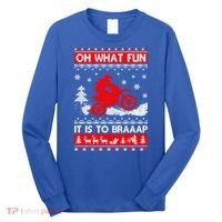 Oh What Fun It Is To Drive Dirt Bike Ugly Christmas Xmas Meaningful Gift Long Sleeve Shirt thumb 0