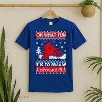 Oh What Fun It Is To Drive Dirt Bike Ugly Christmas Xmas Meaningful Gift T-Shirt thumb 2