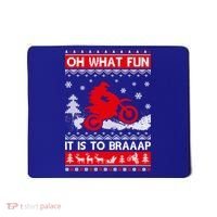 Oh What Fun It Is To Drive Dirt Bike Ugly Christmas Xmas Meaningful Gift Mousepad thumb 0