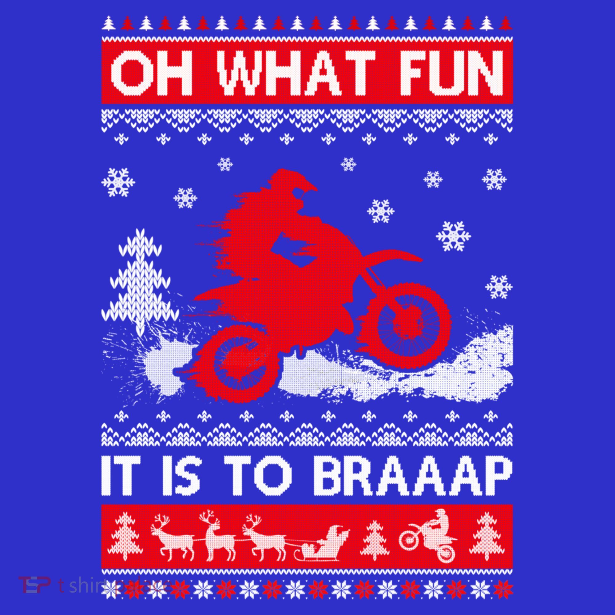 Oh What Fun It Is To Drive Dirt Bike Ugly Christmas Xmas Meaningful Gift Women's Tank Top