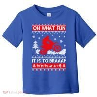 Oh What Fun It Is To Drive Dirt Bike Ugly Christmas Xmas Meaningful Gift Toddler T-Shirt thumb 0