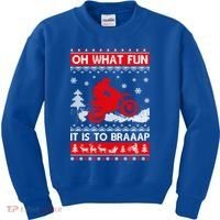 Oh What Fun It Is To Drive Dirt Bike Ugly Christmas Xmas Meaningful Gift Kids Sweatshirt thumb 0