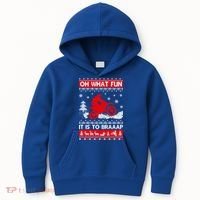 Oh What Fun It Is To Drive Dirt Bike Ugly Christmas Xmas Meaningful Gift Kids Hoodie thumb 0