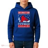 Oh What Fun It Is To Drive Dirt Bike Ugly Christmas Xmas Meaningful Gift Kids Hoodie thumb 4