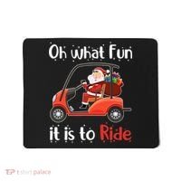 Oh What Fun It Is To Ride Golf Cart Golfer Christmas Golfing Mousepad thumb 0