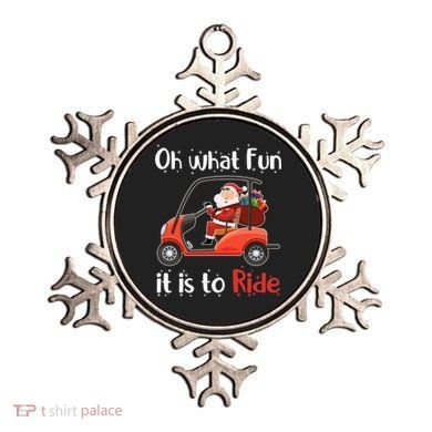 Oh What Fun It Is To Ride Golf Cart Golfer Christmas Golfing Ornament
