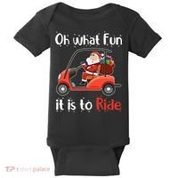 Oh What Fun It Is To Ride Golf Cart Golfer Christmas Golfing Baby Bodysuit thumb 0
