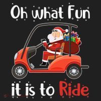Oh What Fun It Is To Ride Golf Cart Golfer Christmas Golfing Hat thumb 2
