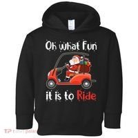 Oh What Fun It Is To Ride Golf Cart Golfer Christmas Golfing Toddler Hoodie thumb 0