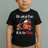 Oh What Fun It Is To Ride Golf Cart Golfer Christmas Golfing Toddler T-Shirt thumb 2