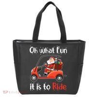 Oh What Fun It Is To Ride Golf Cart Golfer Christmas Golfing Tote Bag thumb 0
