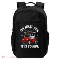 Oh What Fun It Is To Ride Funny Golf Christmas Backpack thumb 0
