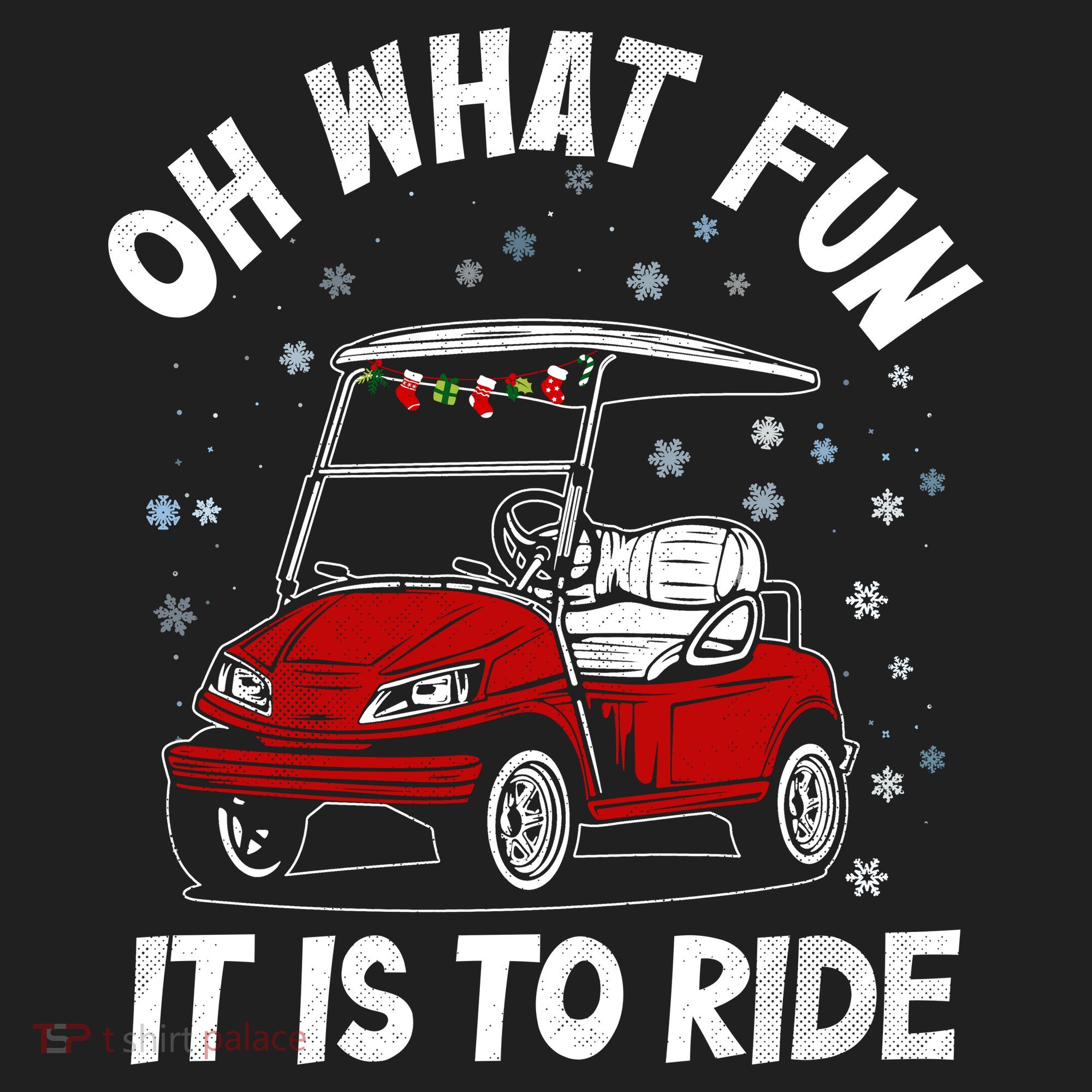 Oh What Fun It Is To Ride Funny Golf Christmas Beanie