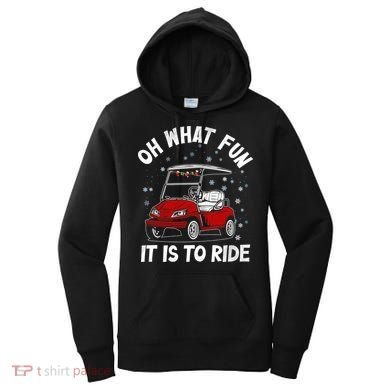 Oh What Fun It Is To Ride Funny Golf Christmas Women's Hoodie