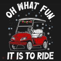 Oh What Fun It Is To Ride Funny Golf Christmas Women's Hoodie thumb 2