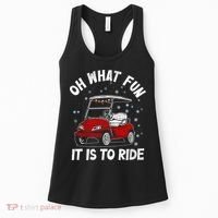 Oh What Fun It Is To Ride Funny Golf Christmas Women's Tank Top thumb 0